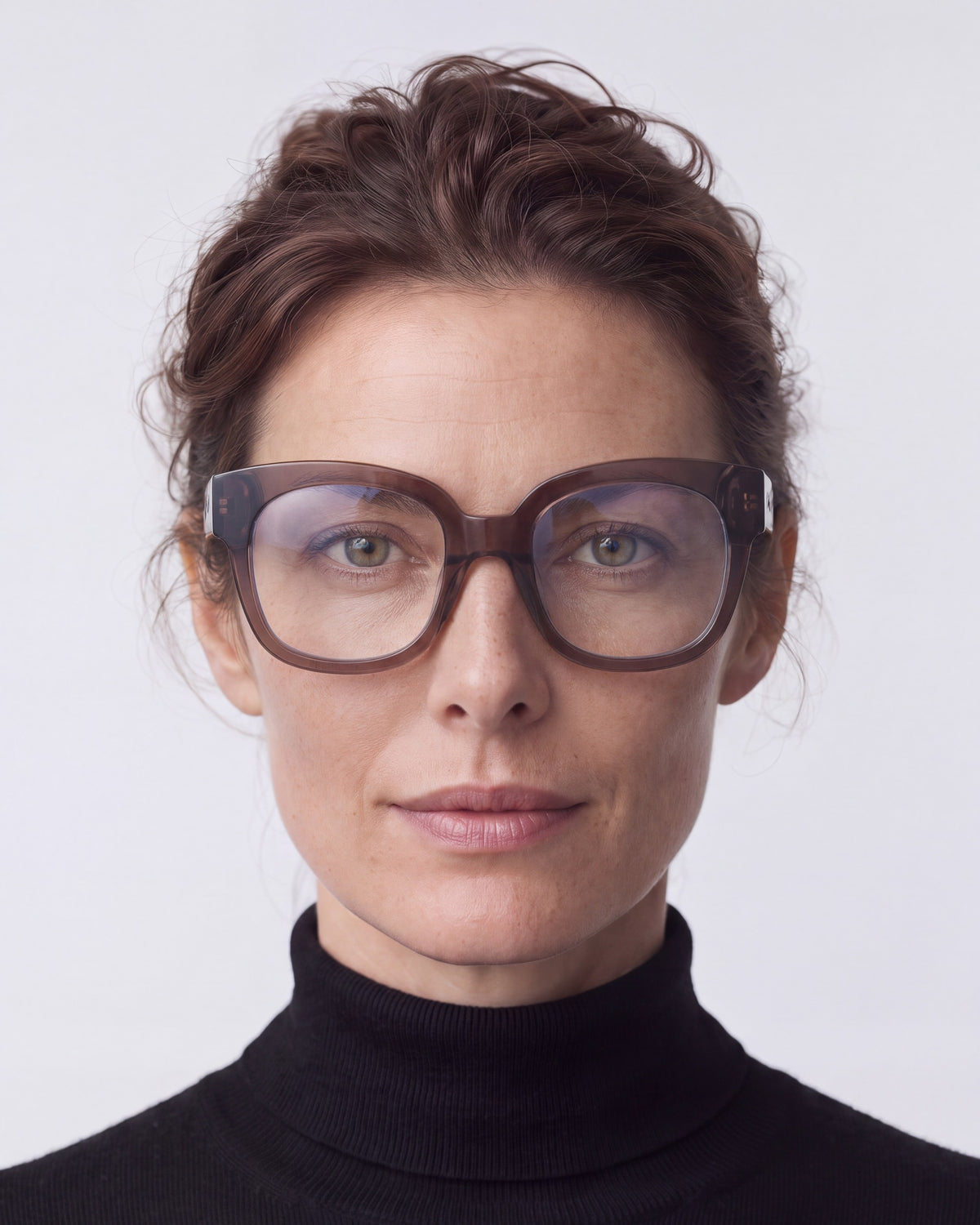Chloe Chocolate Readers, worn
